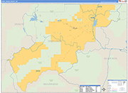 Deer Lodge County Wall Map Basic Style